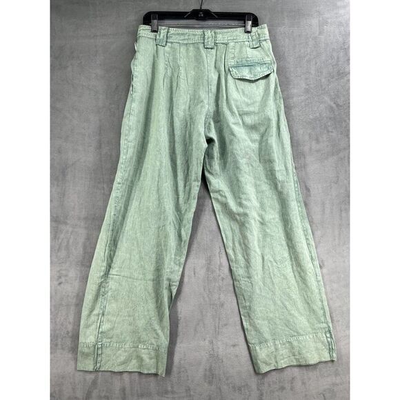 Free People One Chance Trousers Size 8 Low Slung Slouchy Pleated Pockets - Picture 5 of 9